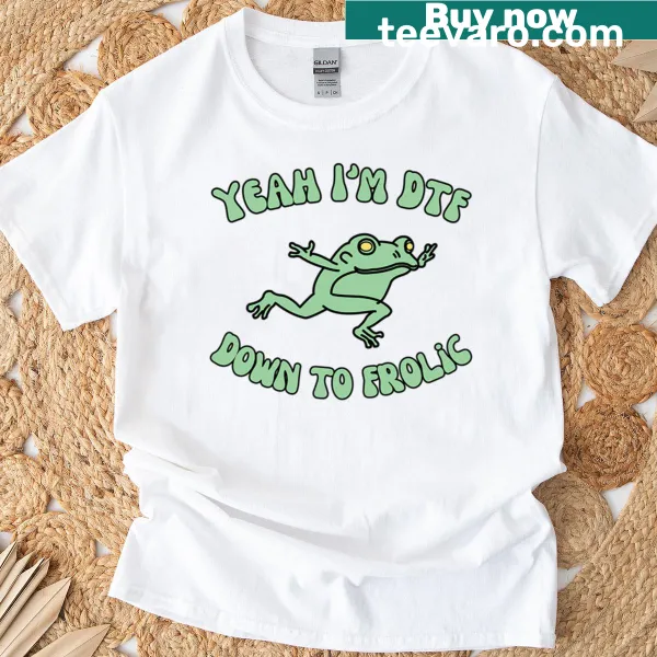 Playful T-shirt with fun frolic-themed graphic