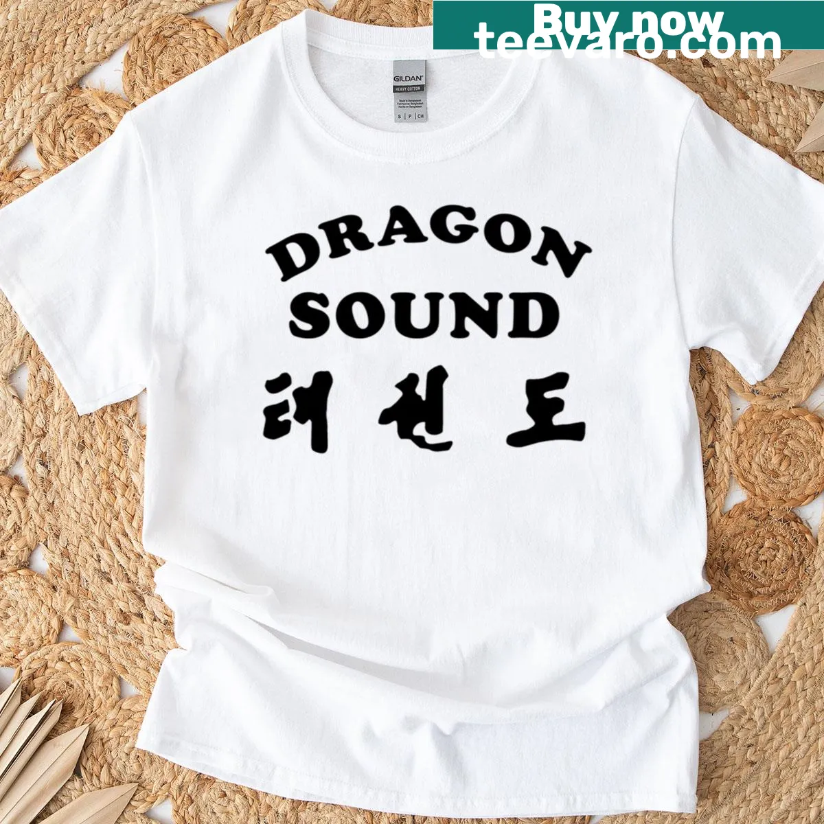 Illustrated T-shirt featuring Dragon Sound from Miami Connection — on a men's t-shirt