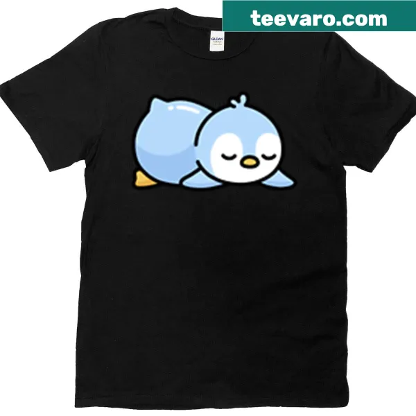T-shirt featuring a cute penguin peeking out