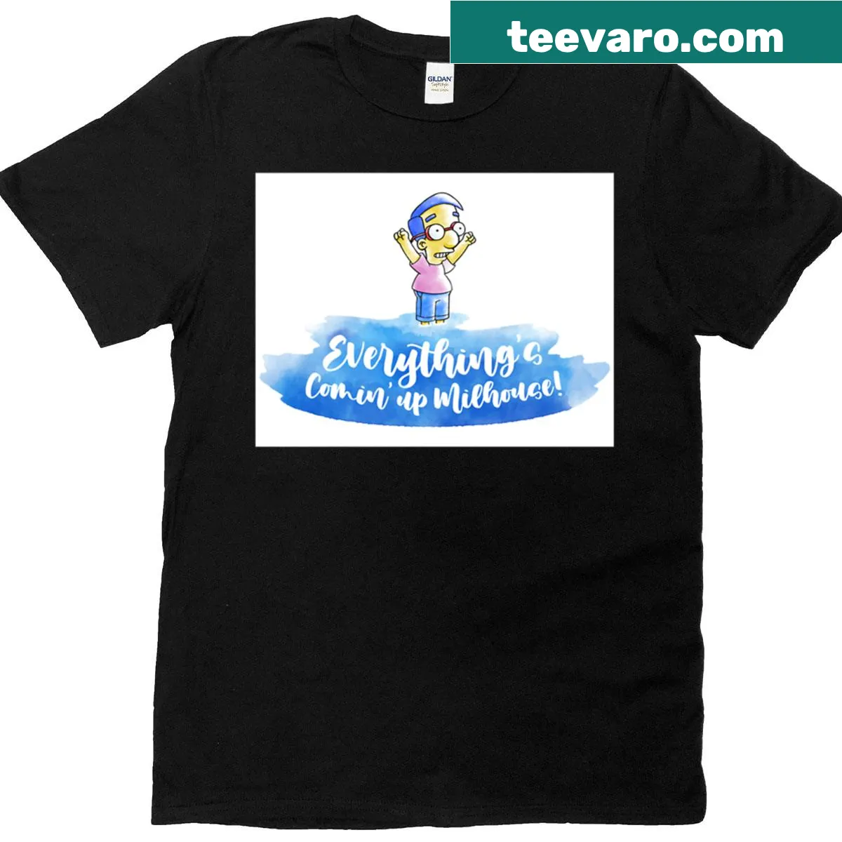 Milhouse-themed T-shirt with a playful quote — on a men's t-shirt