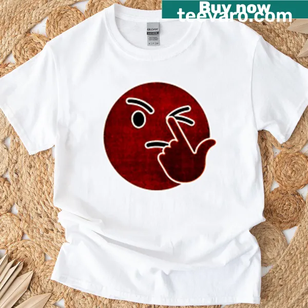 Cartoon graphic of an eye poke on a humorous t-shirt