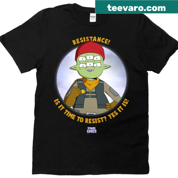 Tribore Menendez character graphic from Final Space on t-shirt