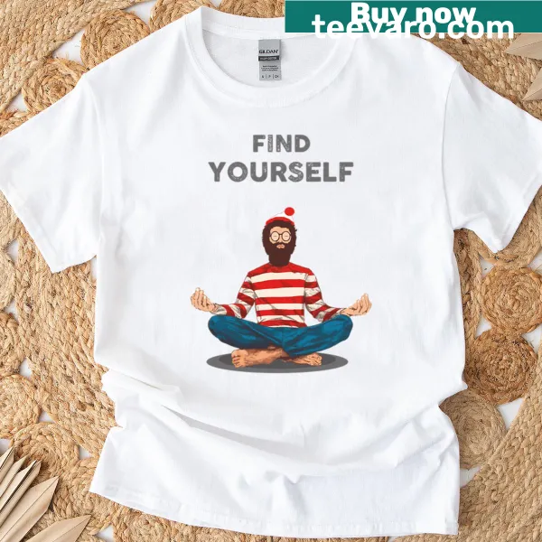 Inspirational Find Yourself T-shirt with bold typography