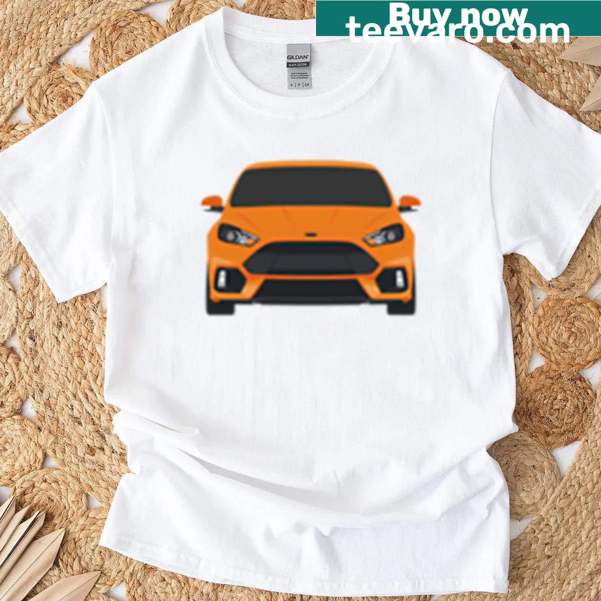 Vector drawing of a Focus RS MK3 on a T-shirt — on a men's t-shirt