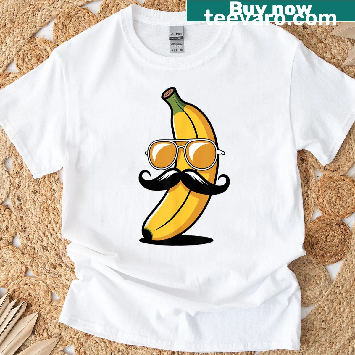 Funny banana graphic printed on a t-shirt — on a men's t-shirt