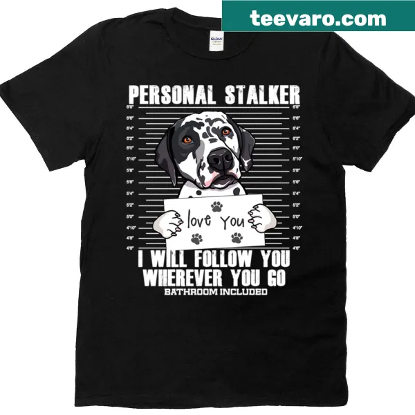 Cartoon Dalmatian graphic T-shirt for dog lovers