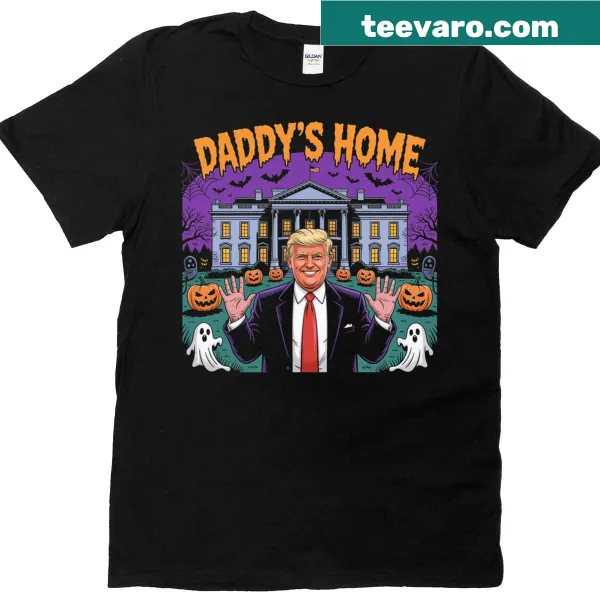 Funny Halloween t-shirt with Daddy's Home and White House design