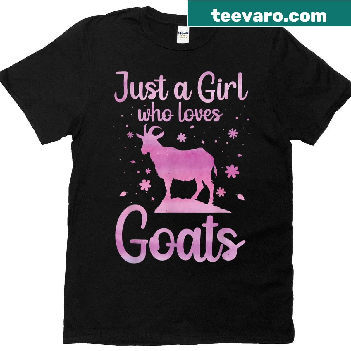Illustrated pygmy goat on a t-shirt for goat lovers — on a men's t-shirt