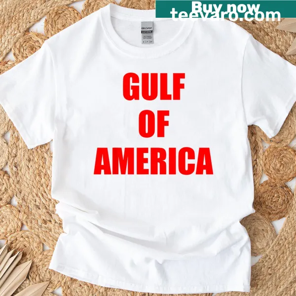 Patriotic graphic tee featuring Gulf of America imagery and political statement