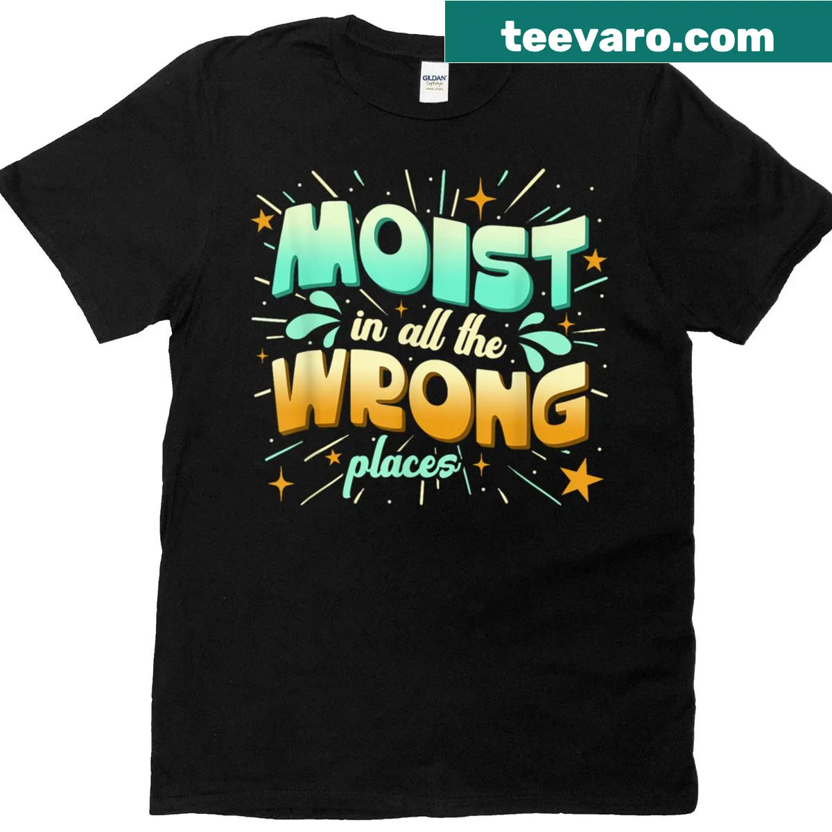 Funny women's T-shirt with an inappropriate humor phrase — on a men's t-shirt