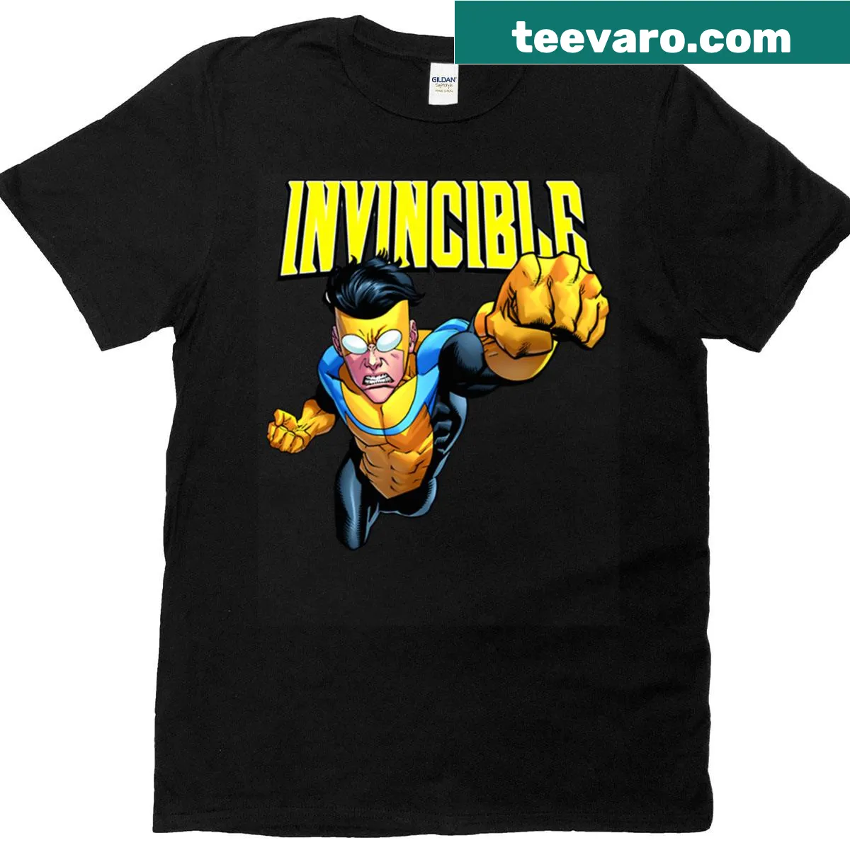 Illustration of superheroes from Invincible anime comic — on a men's t-shirt