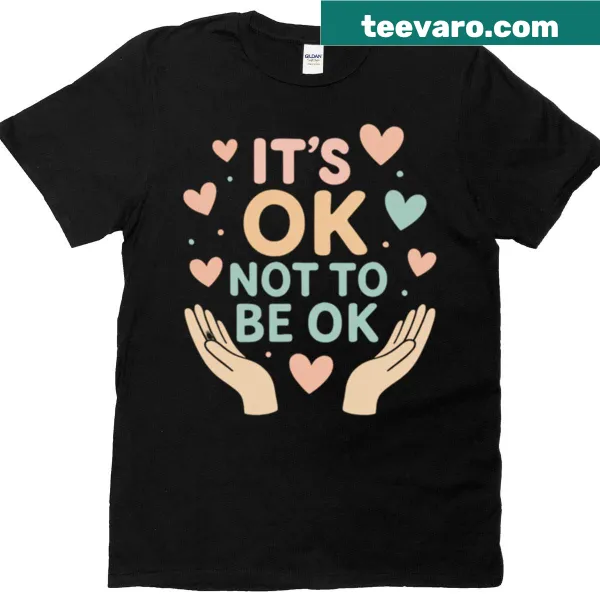 Typographic t-shirt promoting mental health awareness