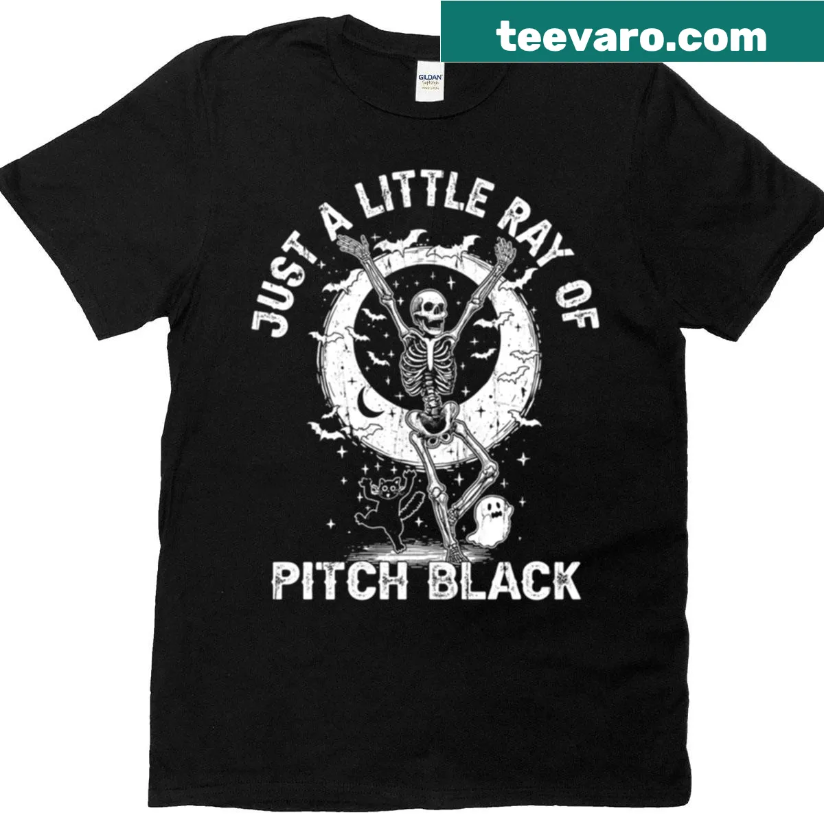 Typography-themed shirt with a playful phrase design — on a men's t-shirt