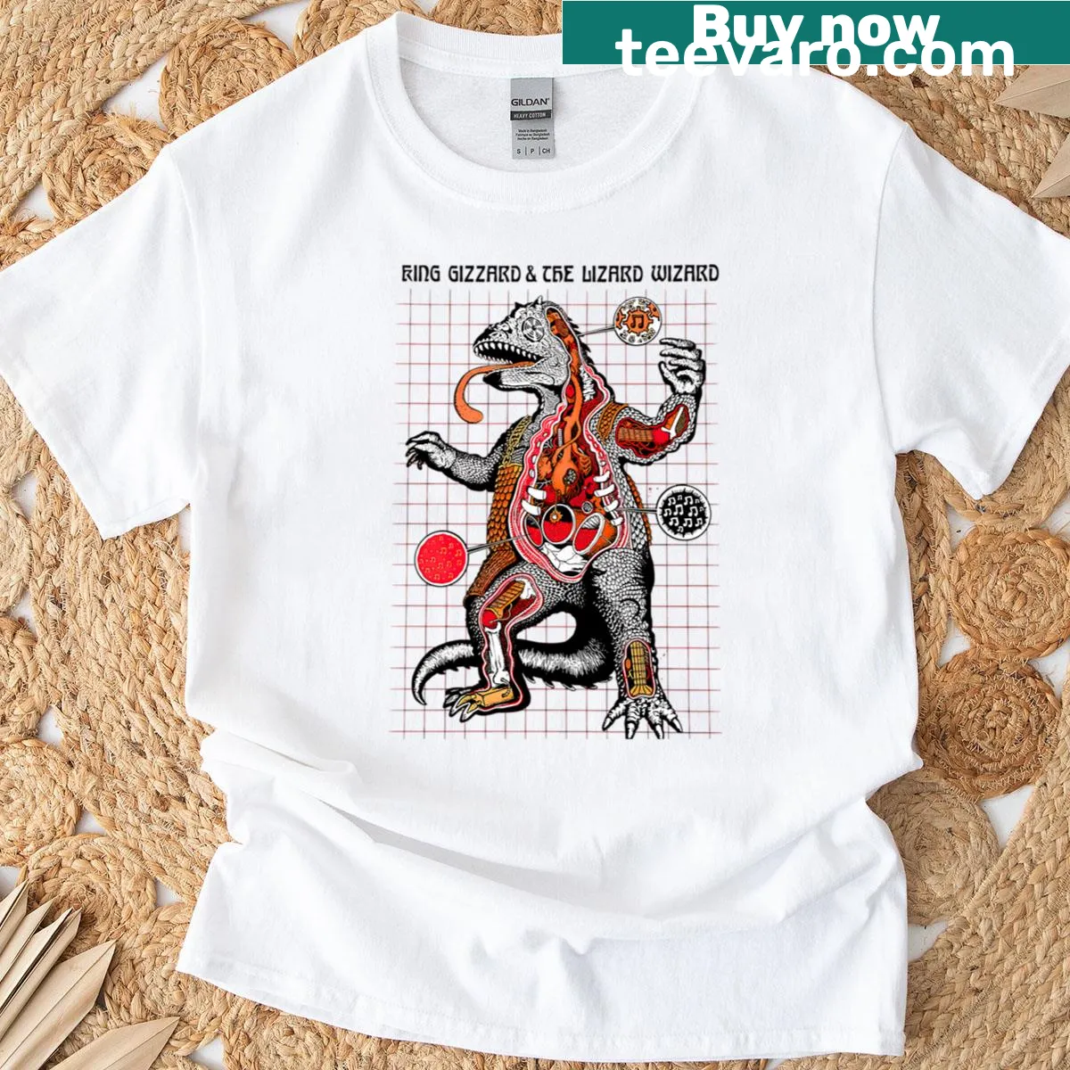 Vintage band T-shirt for King Gizzard And The Lizard Wizard — on a men's t-shirt