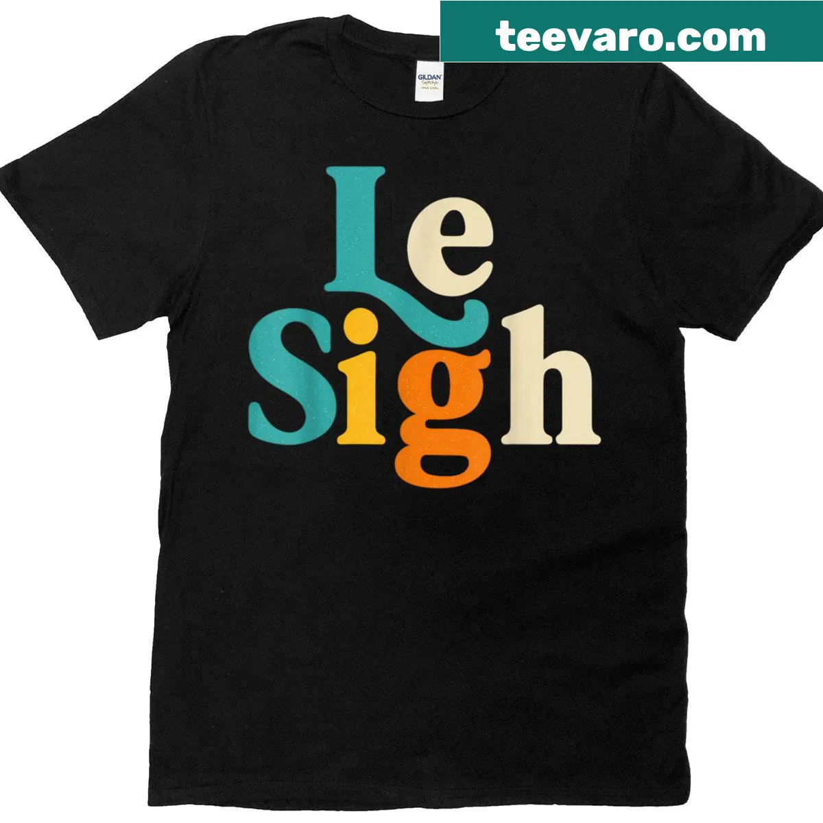 Vintage distressed 'Le Sigh' funny quote T-shirt — on a men's t-shirt