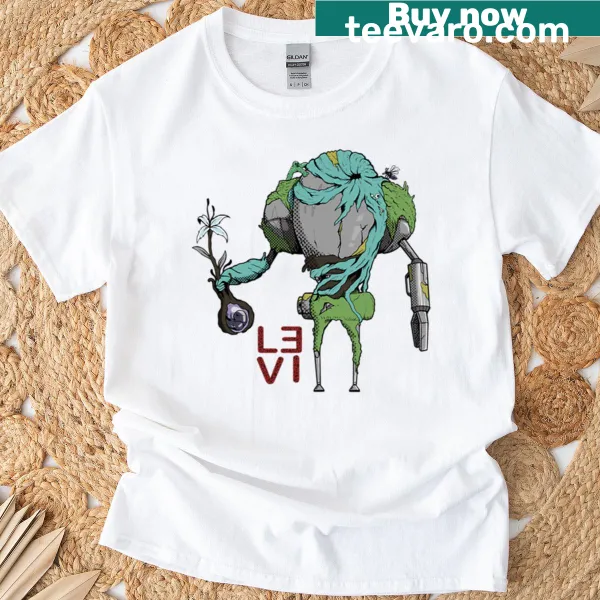 Illustrated t-shirt with scavenging theme and nature elements