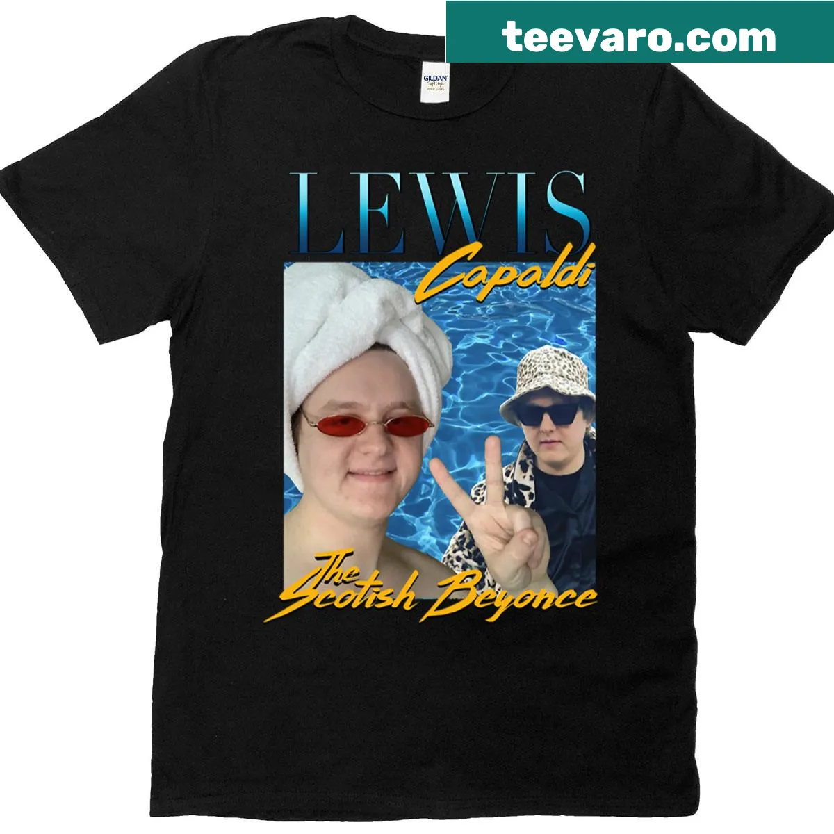 Lewis Capaldi Scottish Beyonce humorous text T-shirt — on a men's t-shirt