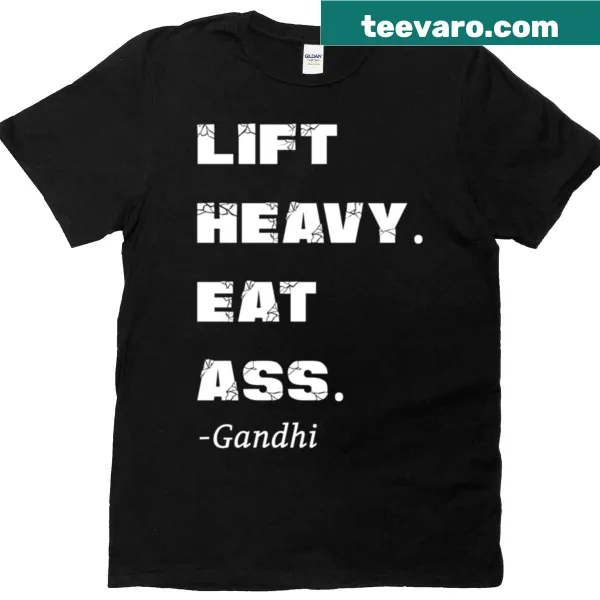 Edgy fitness graphic t-shirt with motivational text