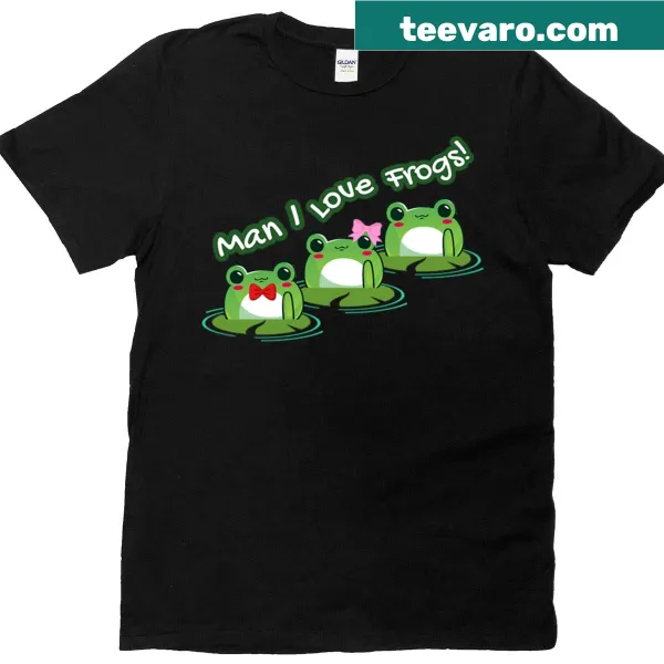 Fun graphic T-shirt expressing love for frogs