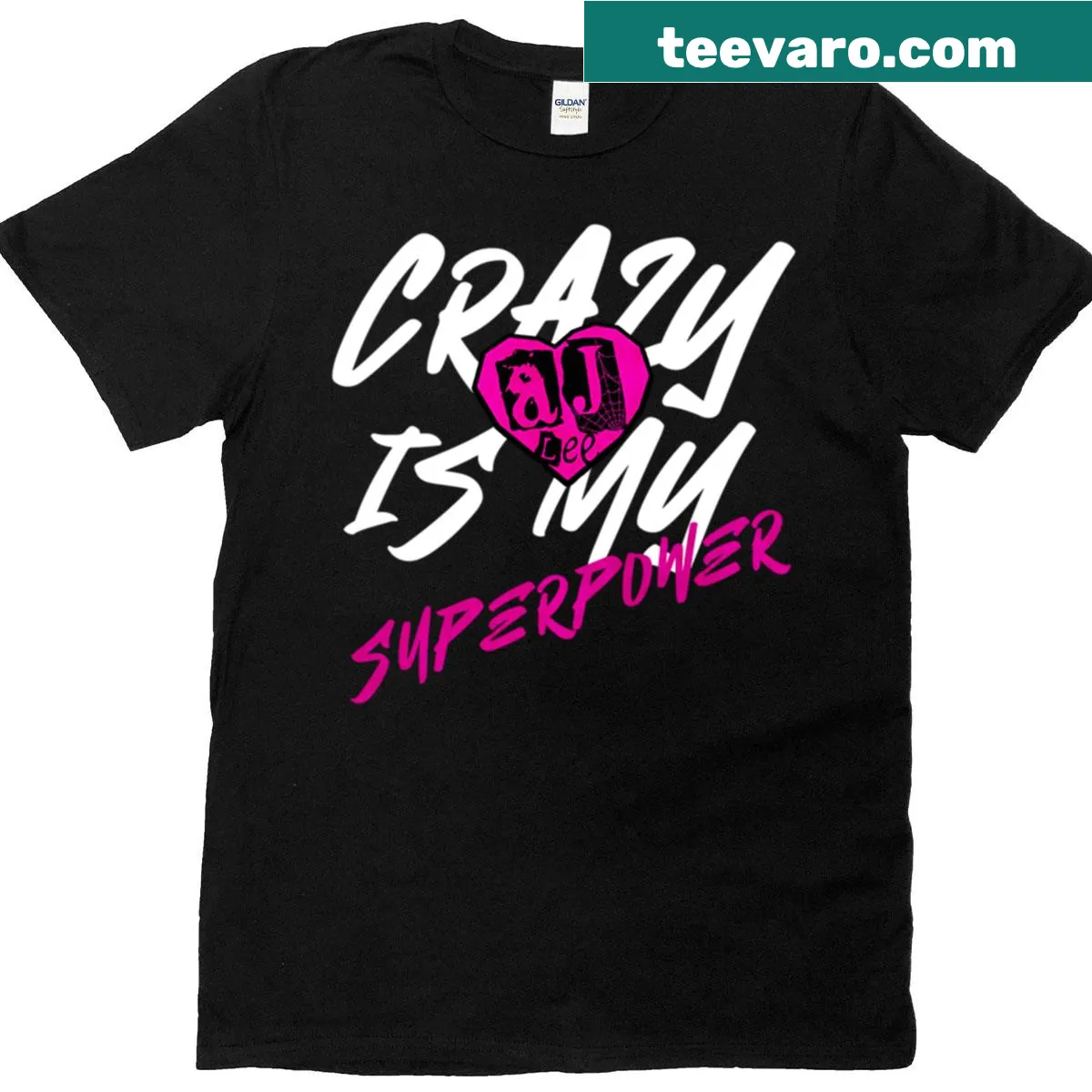 AJ Lee inspired t-shirt with 'Love Bites Back' text — on a men's t-shirt