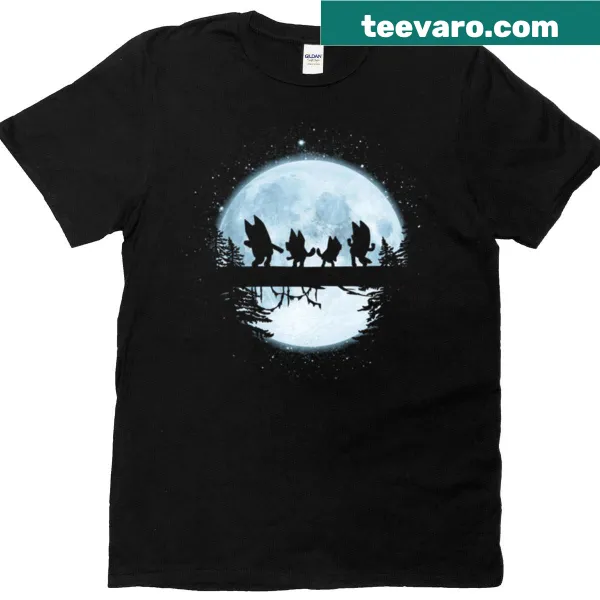 Midnight dancing silhouettes illustration on a T-shirt