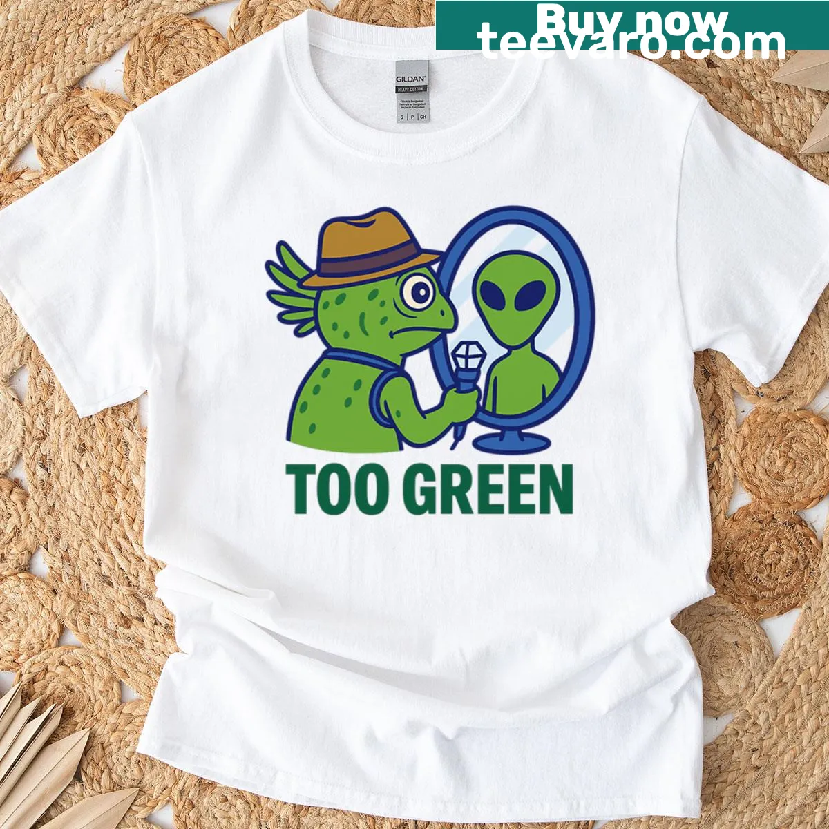 Edgy shirt featuring an illustration about identity and self-reflection — on a men's t-shirt