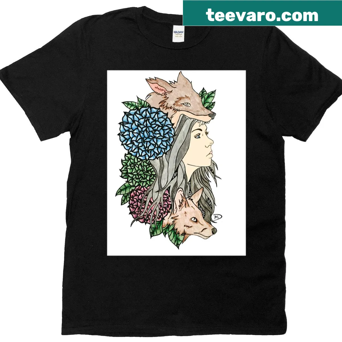 Artistic graphic celebrating nature on Mother Nature Series T-shirt — on a men's t-shirt