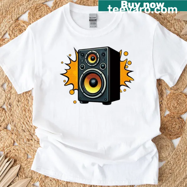 Graphic t-shirt depicting music festival vibes for concert lovers