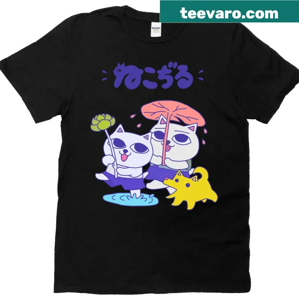 Nekojiru Udon t-shirt with cat and noodle graphic