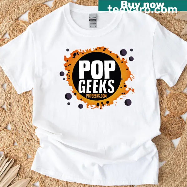 T-shirt featuring humorous illustrations celebrating geek culture