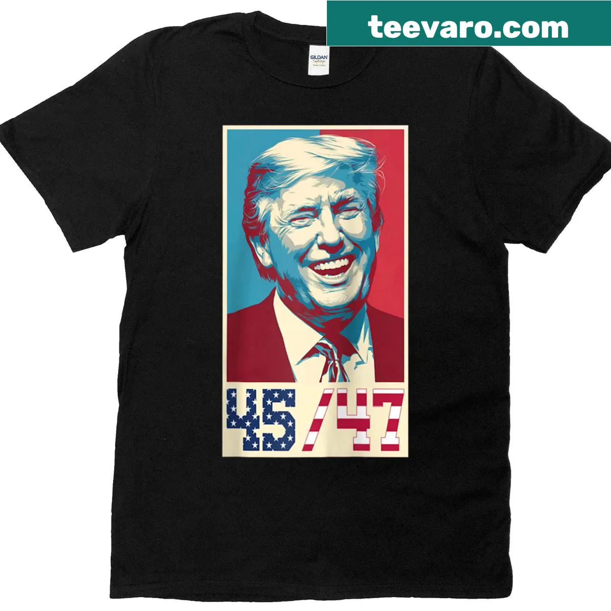 Patriotic Donald Trump themed raglan baseball tee — on a men's t-shirt