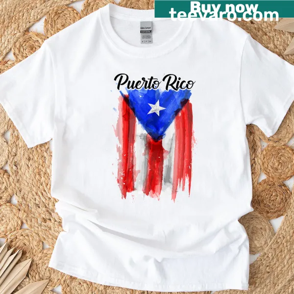 Puerto Rico flag design T-shirt for Hispanic Heritage Month
