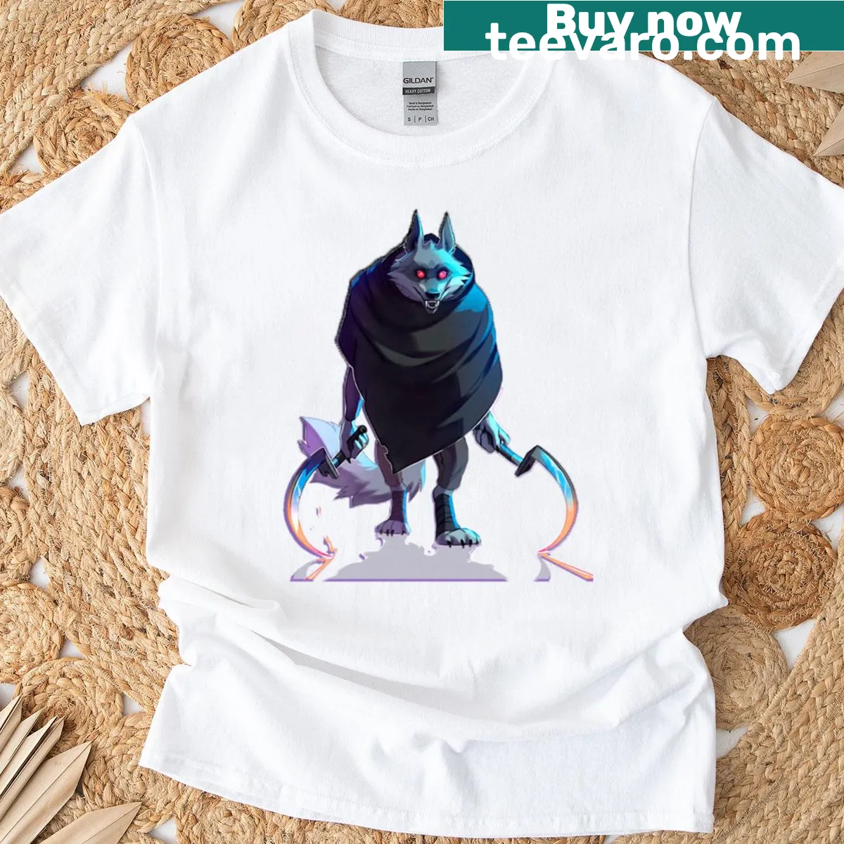 Illustration of the Wolf from Puss In Boots on a T-shirt — on a men's t-shirt