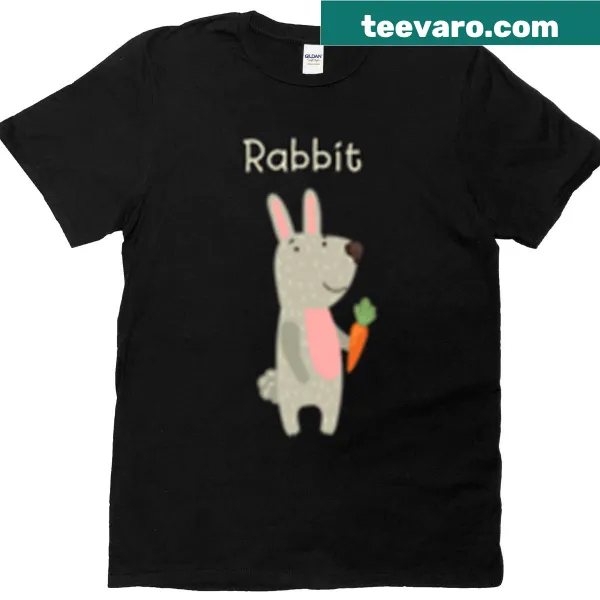 Cute rabbit and text design encouraging kids to learn about animals
