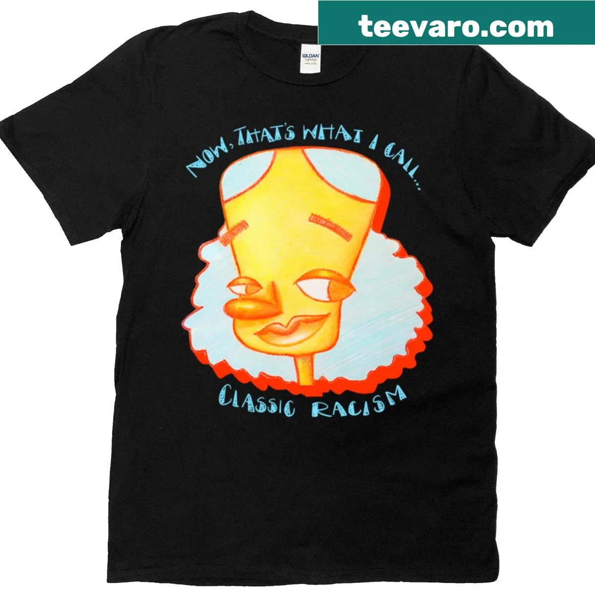 Bold typography shirt addressing racism — on a men's t-shirt