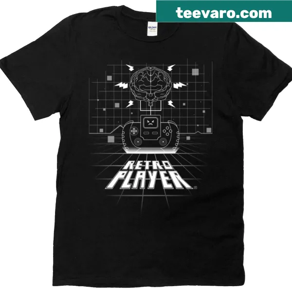 T-shirt with a vintage brain graphic
