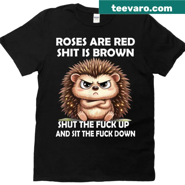 Edgy humorous saying on a shirt with a playful design.
