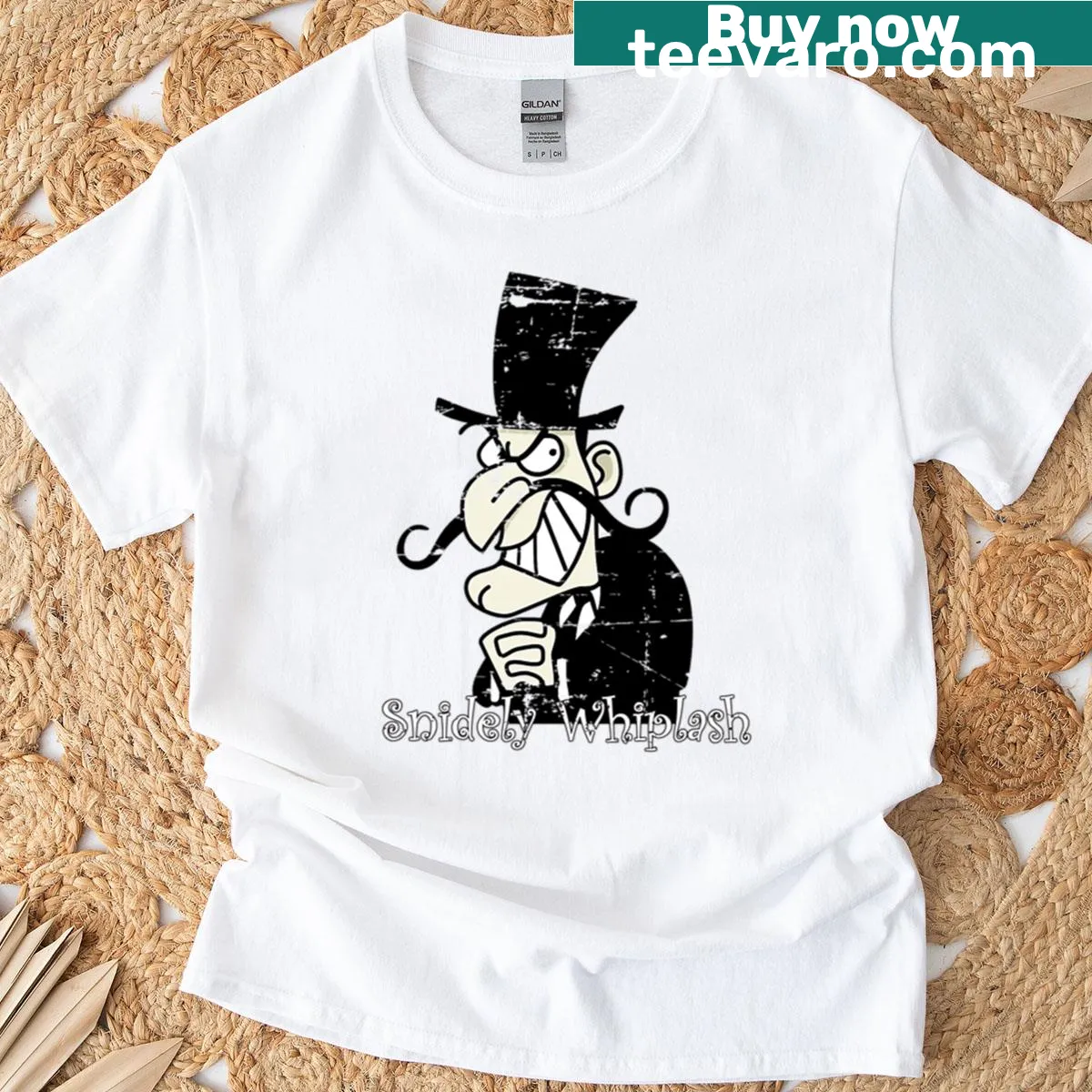 Snidely Whiplash graphic shirt featuring the iconic character — on a men's t-shirt
