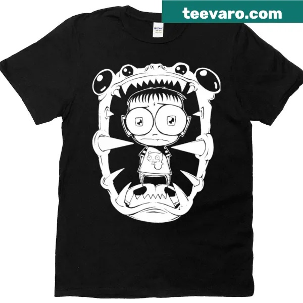 Cartoon T-shirt featuring Johnny the Homicidal Maniac from Jthm