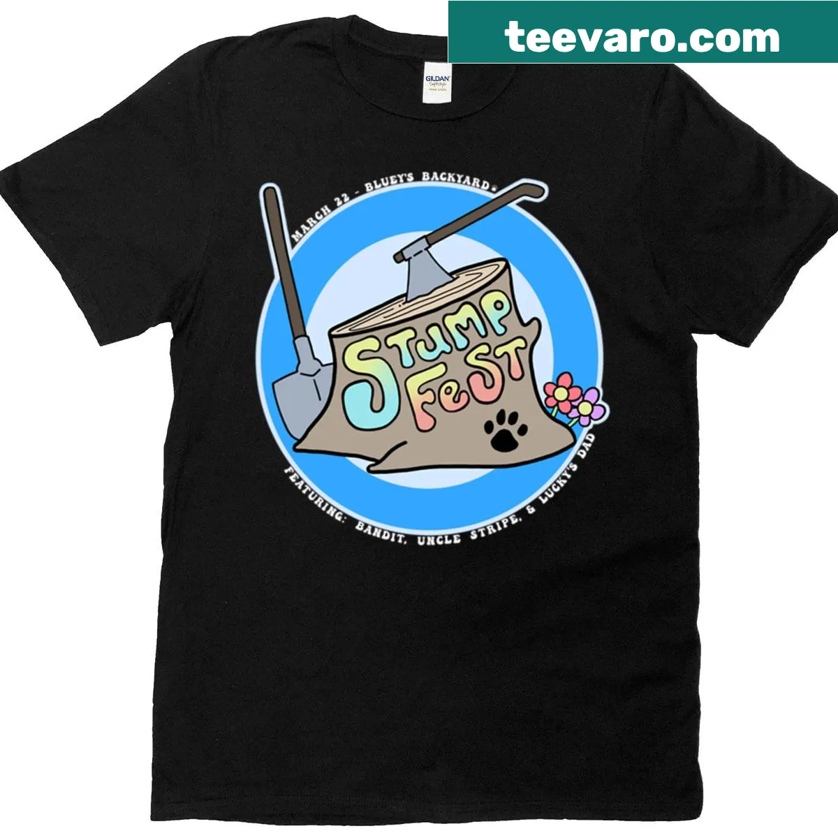 Stump Fest celebration themed t-shirt. — on a men's t-shirt