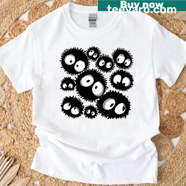 Pattern of Susuwatari sprites from Spirited Away.