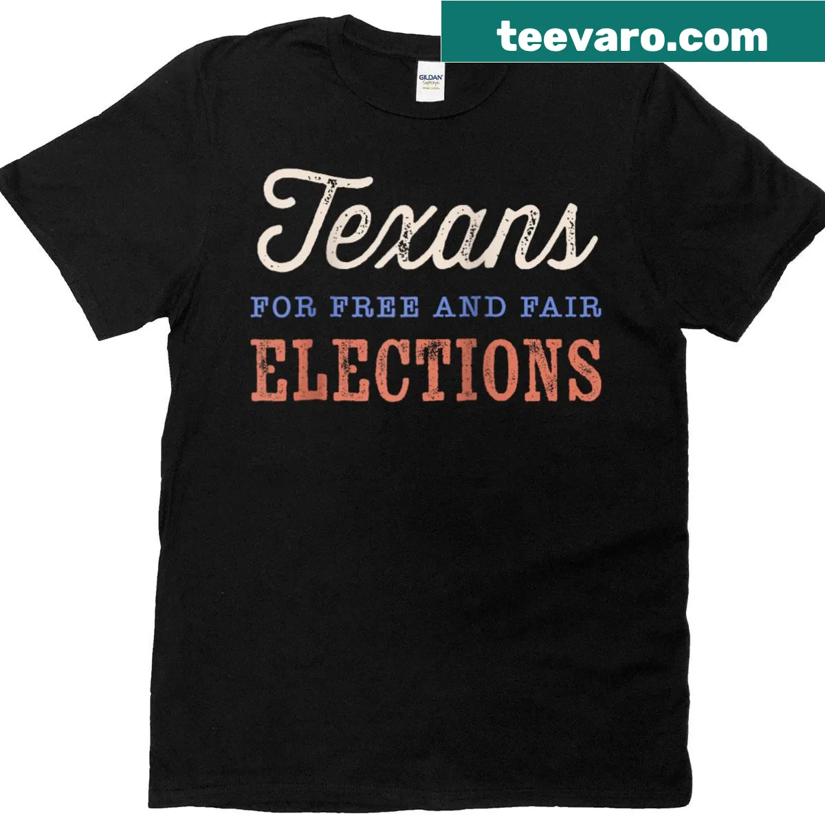 Anti-gerrymandering graphic T-shirt promoting fair elections — on a men's t-shirt