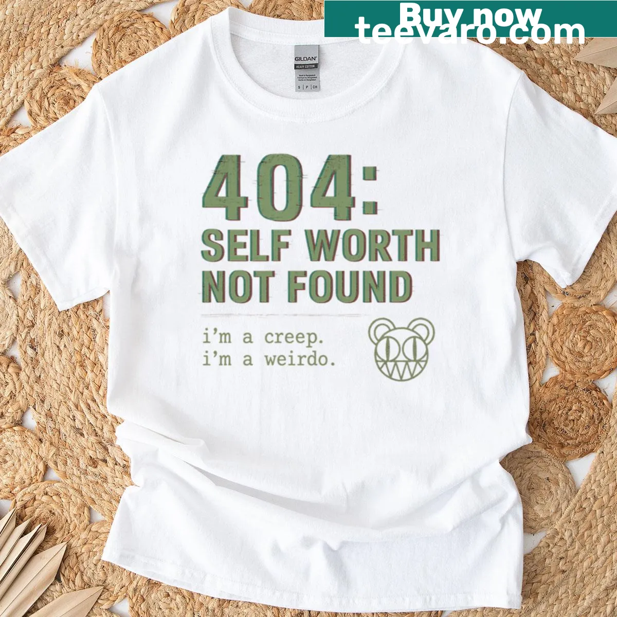Abstract glitch art inspired by 404 error screen. — on a men's t-shirt