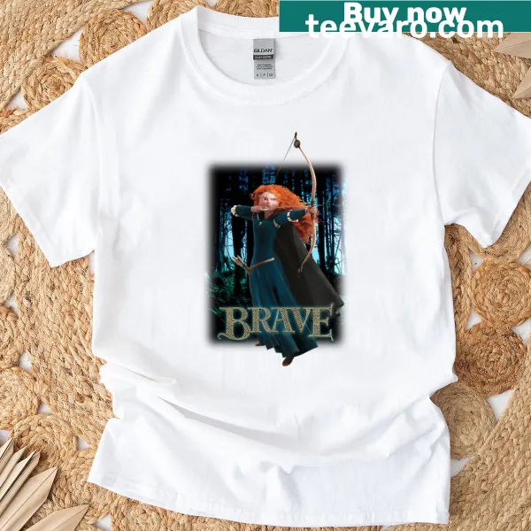Inspirational T-shirt featuring the word 'Brave' in bold typography