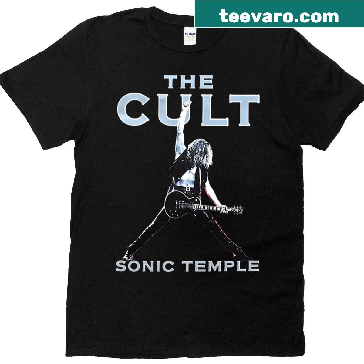 Vintage distressed T-shirt featuring The Cult band design — on a men's t-shirt