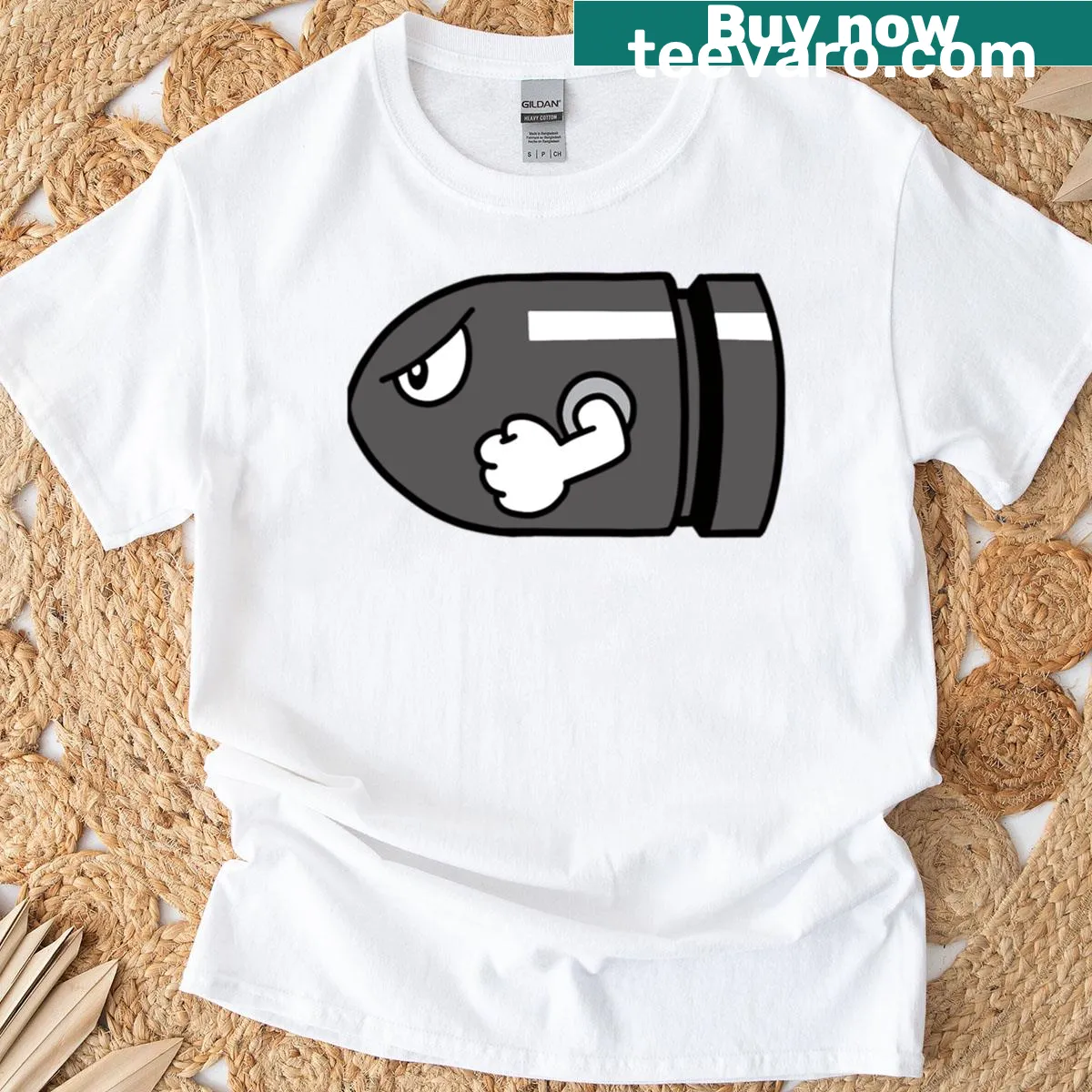 Humorous T-shirt featuring a playful design proclaiming 'The Improved One With Arms' — on a men's t-shirt