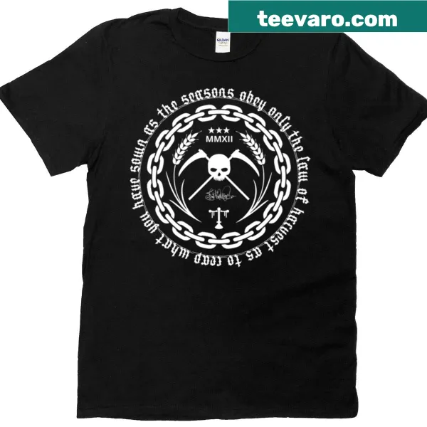 Inspirational T-shirt featuring the phrase 'The Law Of Harvest'