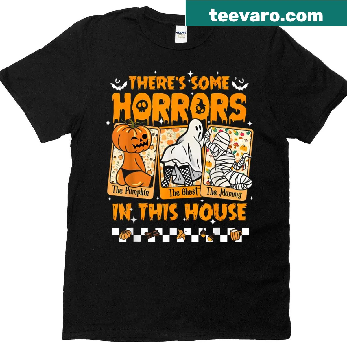 Funny horror characters graphic on a t-shirt. — on a men's t-shirt