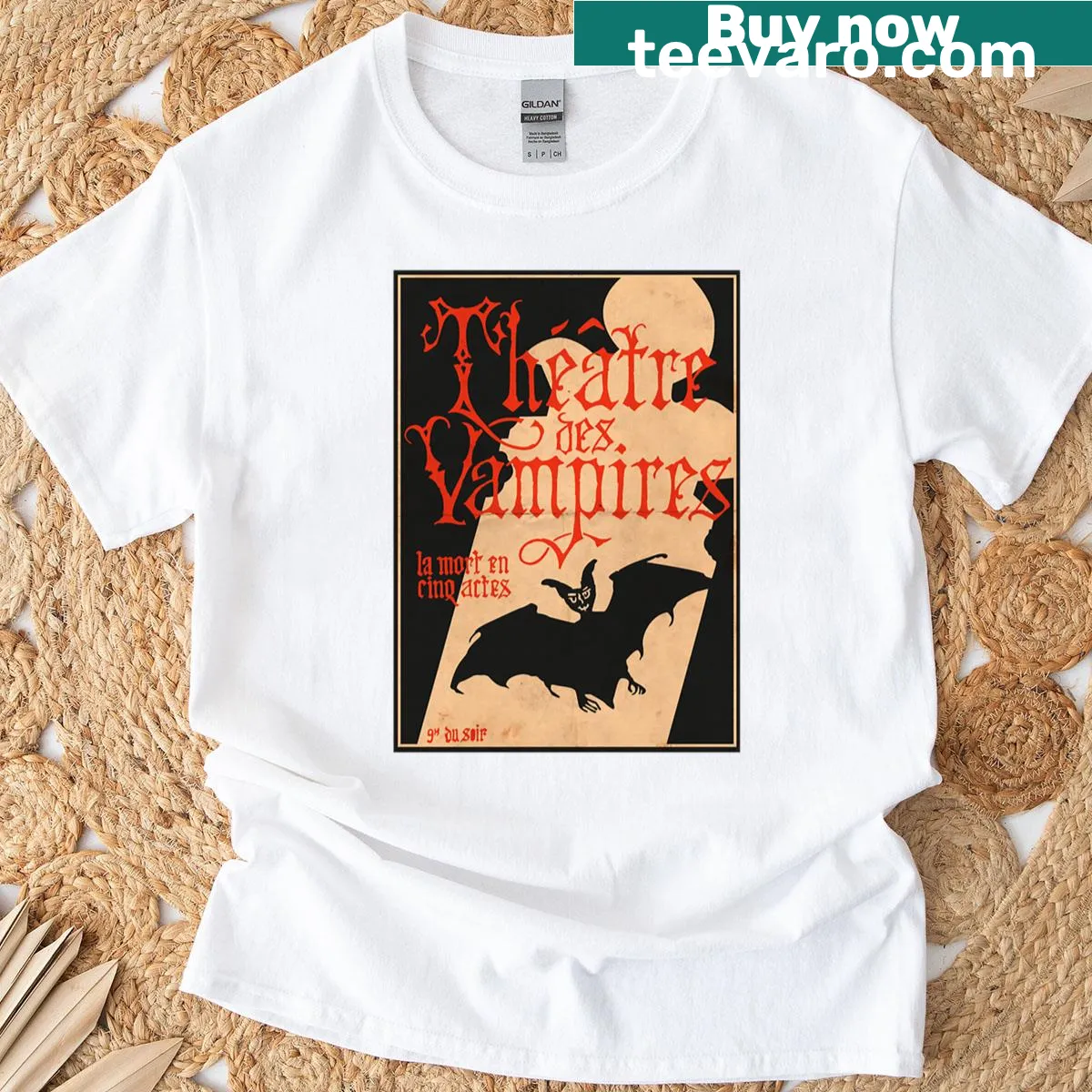 Fanart T-shirt featuring Interview With The Vampire poster illustration — on a men's t-shirt