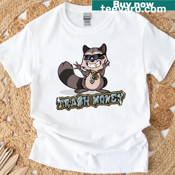 Witty Trash Money-themed T-shirt with playful text
